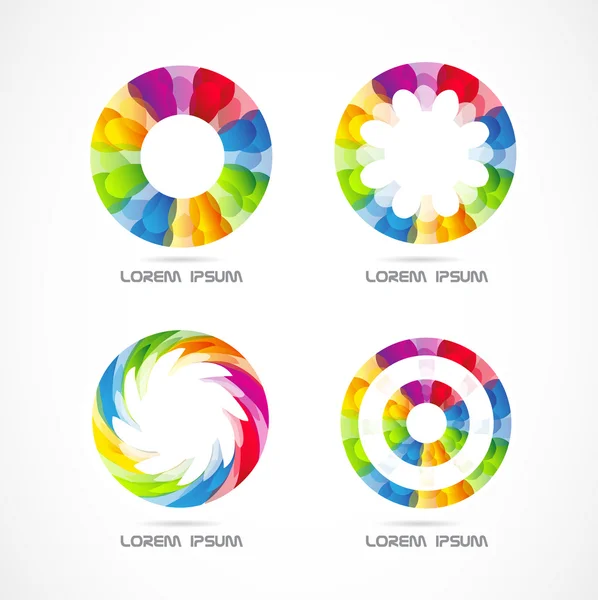 Colored circle logo set — Stockvector