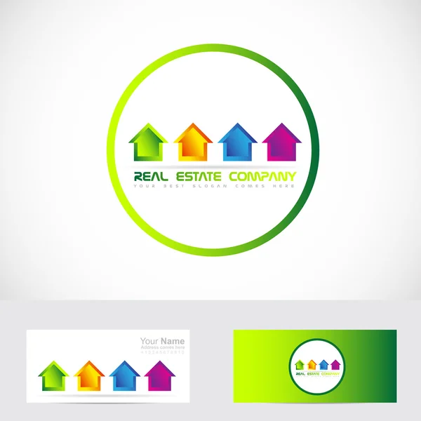 Logotipo das casas imobiliárias —  Vetores de Stock