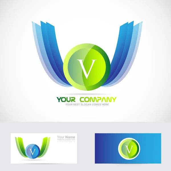 Letra V logo — Vector de stock