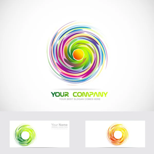 Swirl whirl whirlpool logo — Stock Vector