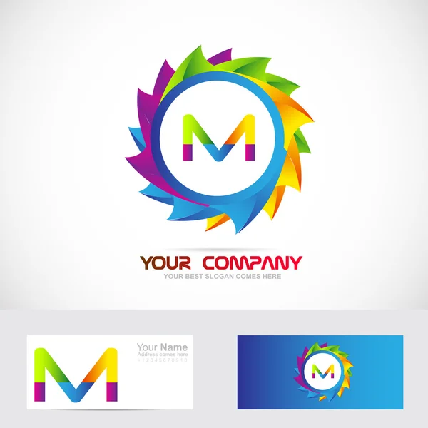 Letter M logo colors — Stock vektor