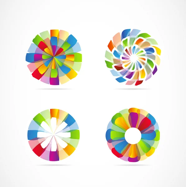 Abstract colors logo icon set element — Stockový vektor