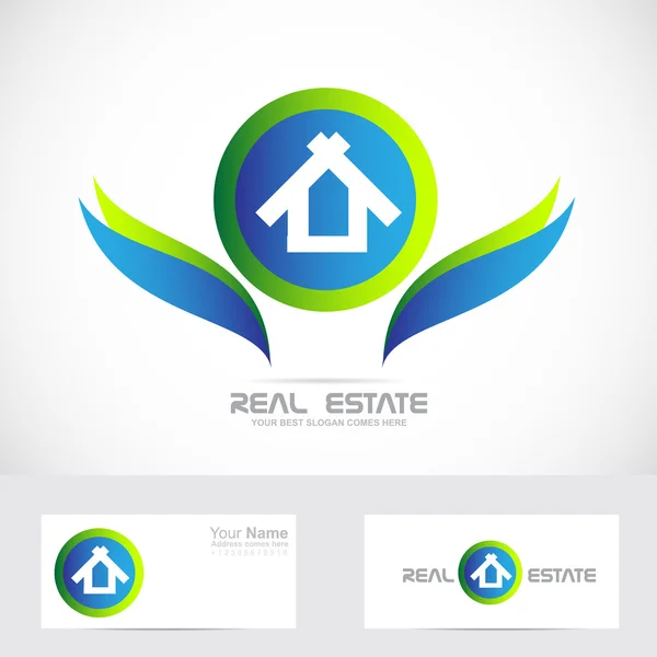 Ícone do logotipo imobiliário — Vetor de Stock