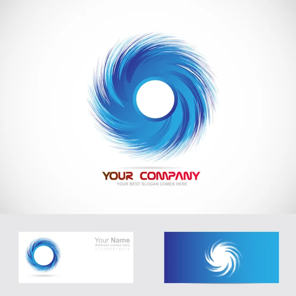 Вихровий вихровий синій логотип — стоковий вектор