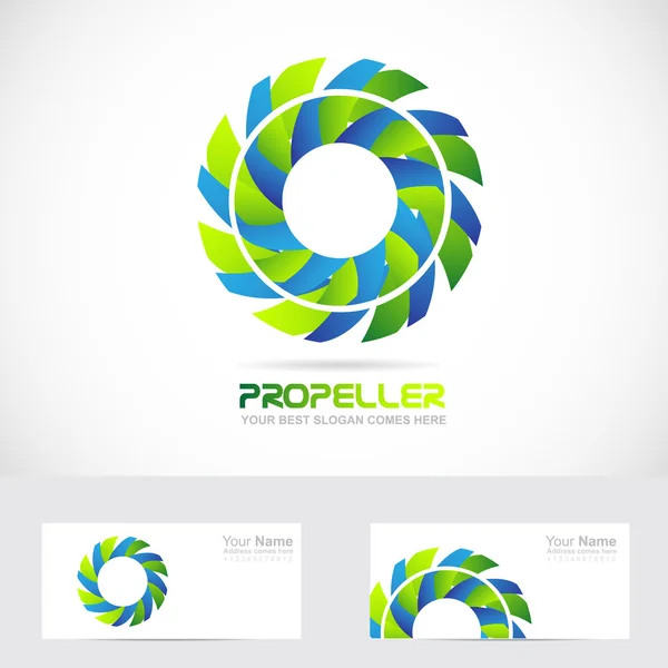 Propulsore logo fiore — Vettoriale Stock