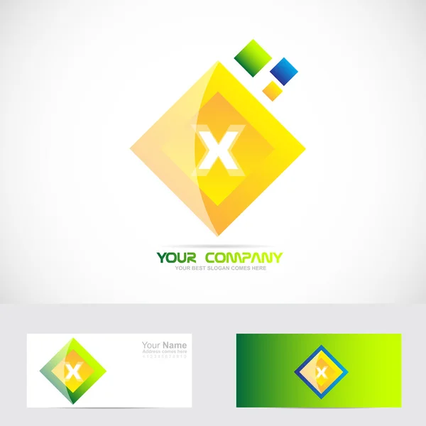 Lettera X logo — Vettoriale Stock