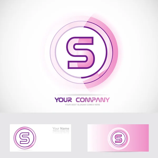 Letter S pink logo — Stock Vector