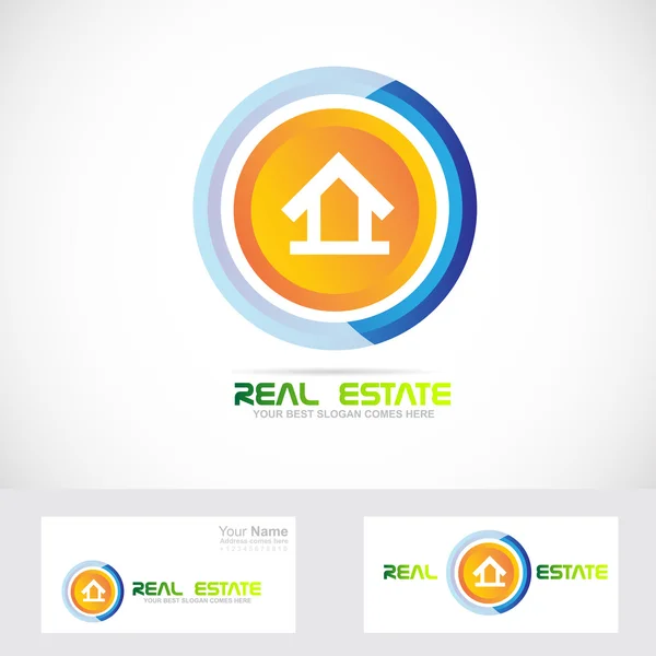 Logo de la casa inmobiliaria — Vector de stock