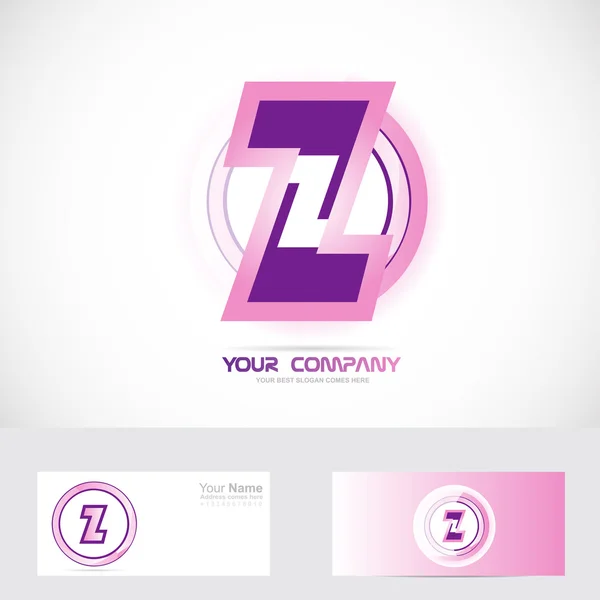 Letter Z pink logo — Stock Vector