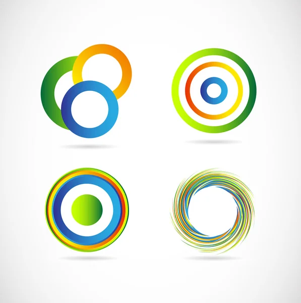 Abstract circle logo set — Stock Vector