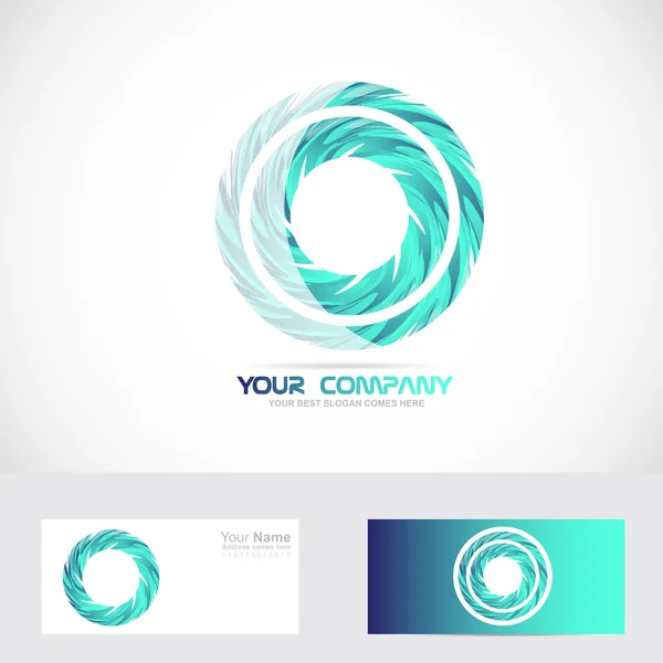 Blue circle logo — Stock Vector