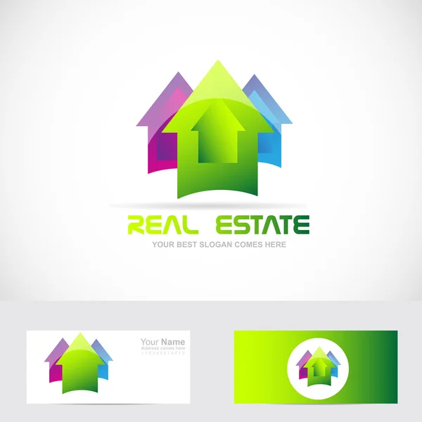 Real estate colored house — Stock Vector