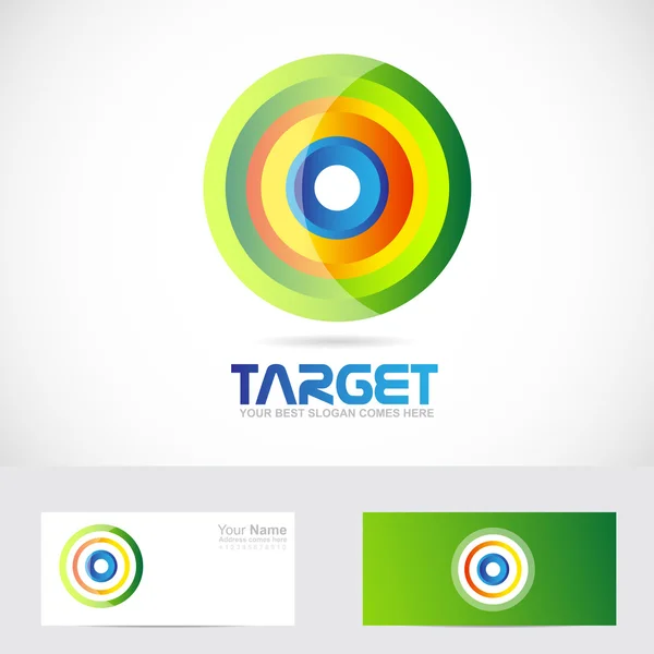 Target advertising logo — Stok Vektör