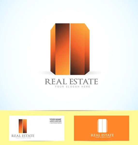 Real estate building logo — Stock Vector