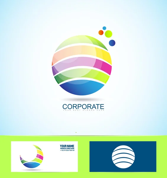 Логотип корпоративной сферы — стоковый вектор