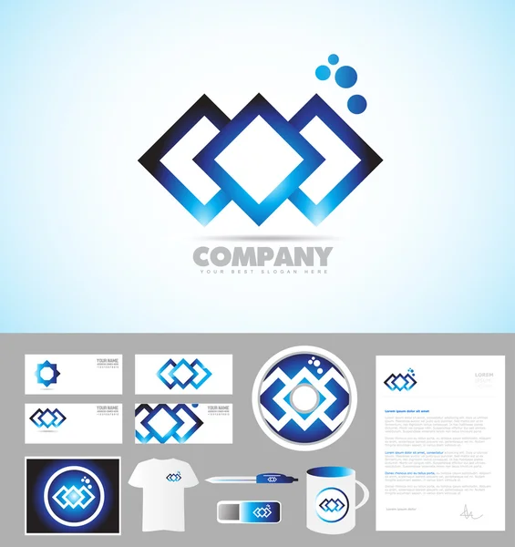 Abstract company corporate identity template logo — Stock Vector