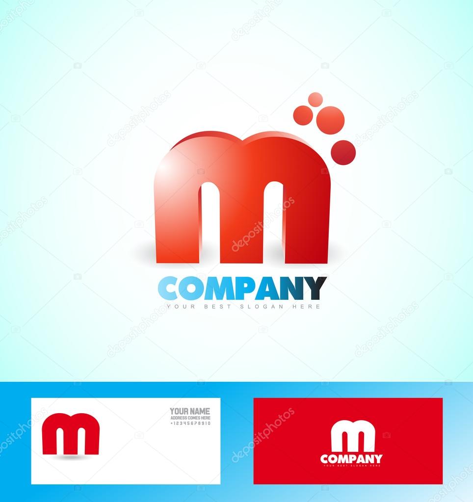 Vector company logo icon element template games letter alphabet M