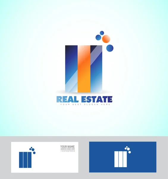 Icon Set mit Immobilien-Logo — Stockvektor