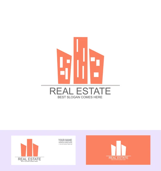 Logotipo apartamento imobiliário — Vetor de Stock