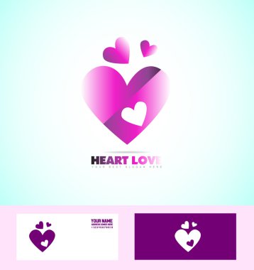 Love heart purple logo  