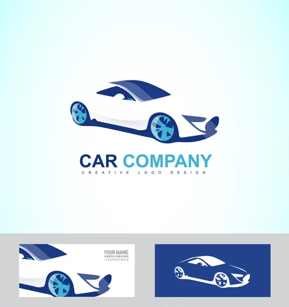 Deportes carrera rápida coche logo — Vector de stock