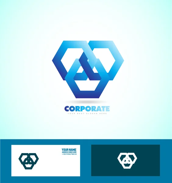 Corporate business looped logo sign icon — Stockový vektor
