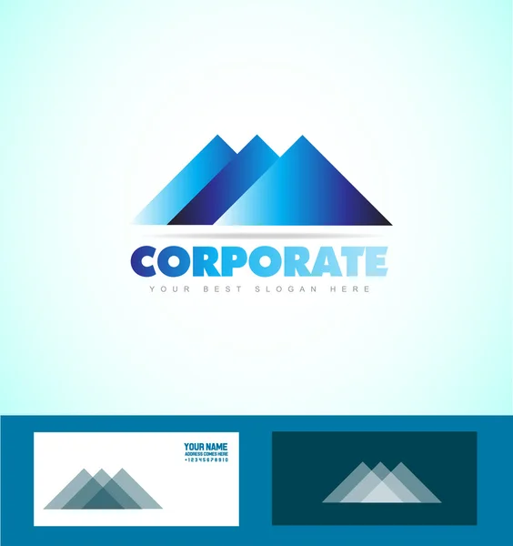 Negocio corporativo triángulo logotipo icono — Archivo Imágenes Vectoriales