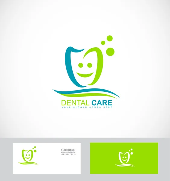 Dentista dentista logotipo da prática odontológica —  Vetores de Stock