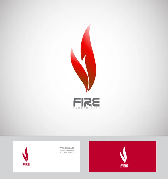 Fuego llama logotipo icono — Archivo Imágenes Vectoriales
