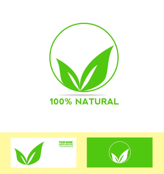Natural product bio eco vegan — ストックベクタ