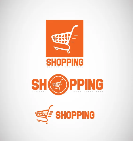 Shopping cart logo icon — Stock Vector