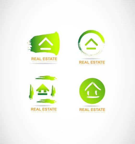 Real estate grunge logo — Stock Vector