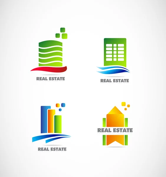 Real estate logo set — Stock Vector