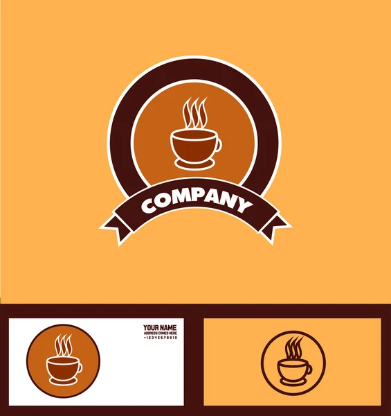 Insignia del logotipo del café — Archivo Imágenes Vectoriales