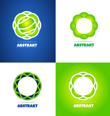 Soyut çiçek logo koymak 