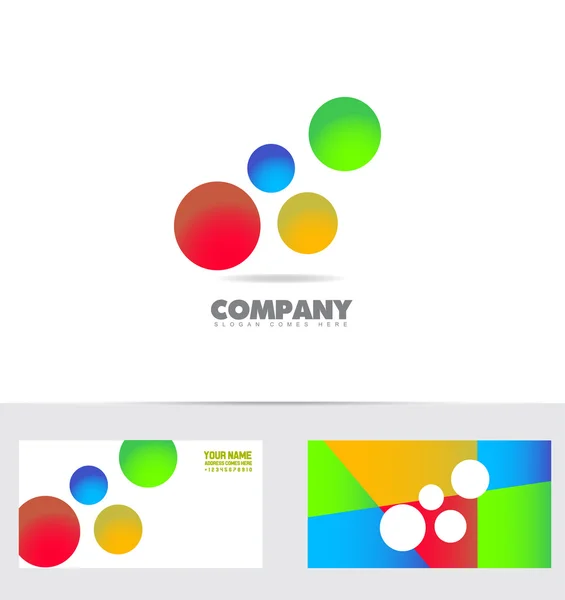 Bubble colors logo — Stock Vector