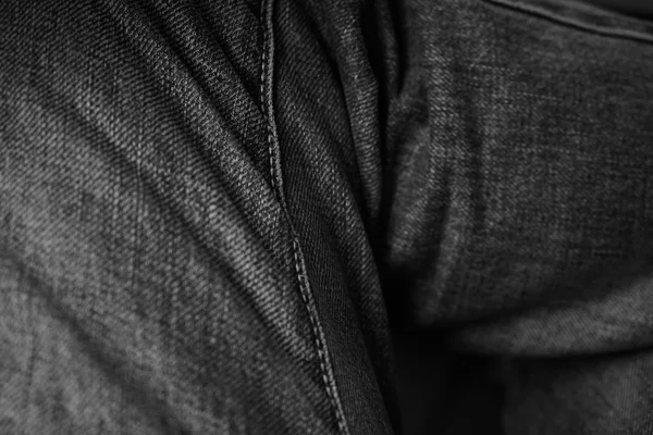 Jeans close up schwarz weiß — Stockfoto