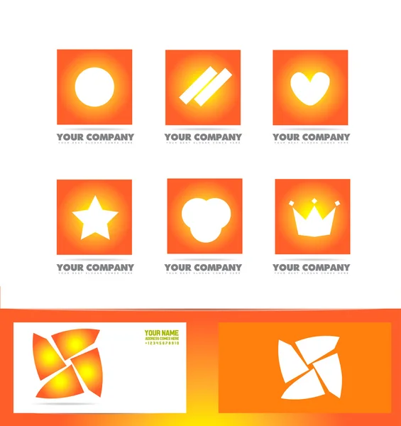 Logo design icône éléments ensemble — Image vectorielle