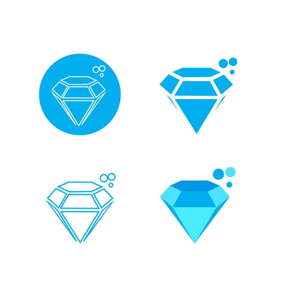 Icona logo blu diamong — Vettoriale Stock
