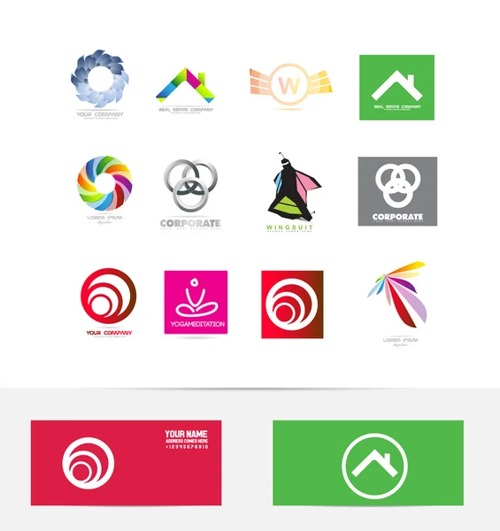 Logo design icône jeu d'éléments — Image vectorielle