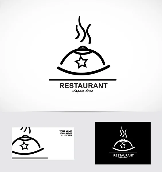 Restaurangen dish logotyp — Stock vektor