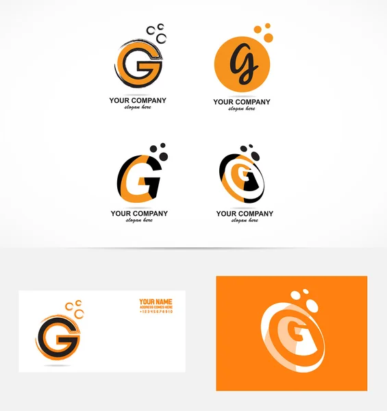 Carta G logotipo ícone conjunto — Vetor de Stock