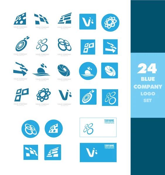 Conjunto de iconos logo empresa — Vector de stock