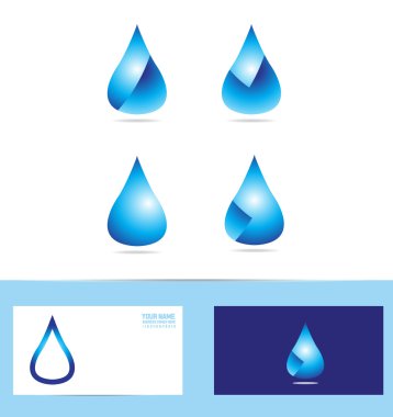 Su yağmur damla logo simge