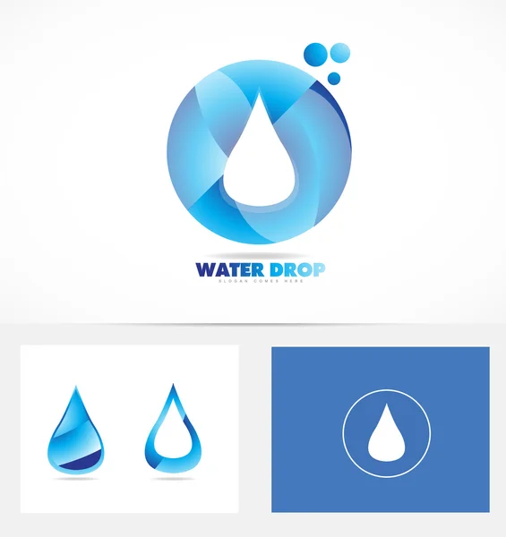 Water drop logo icon — Stock Vector