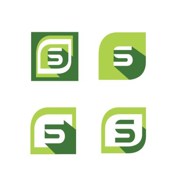 Yeşil harf s logo koymak