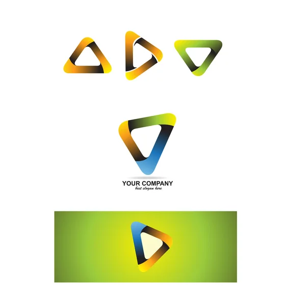 Ikony logo společnosti podnikatelské — Stockový vektor