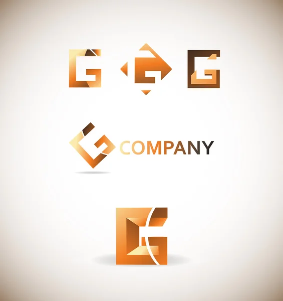 Bokstaven G logo ikon som — Stock vektor