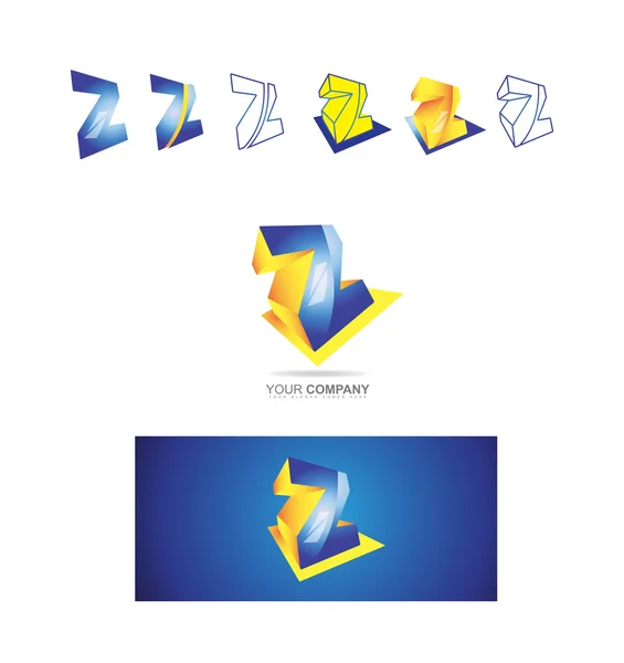 Logo icona lettera z alfabeto — Vettoriale Stock