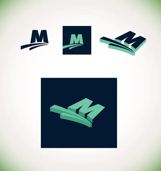 Mektup m logosu yeşil ayarla  